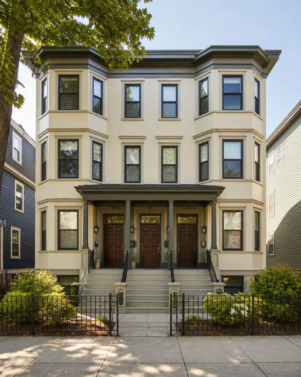 Clean Three-Unit Residential Triplex Property with Three Separate Entrances